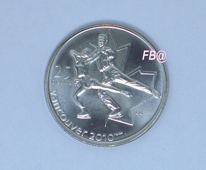 2010 Kanada 25c. Juhlakolikko : TAITOLUISTELU UNC.