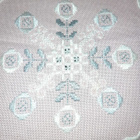 Vanha roosa hardanger liina 24x24cm - pikkukuva 3