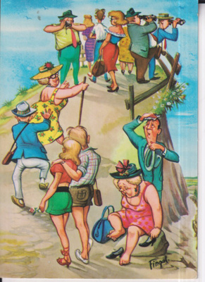Fingal, Turistit näköalapaikalla e15