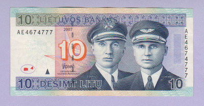 Liettua 10 Litu v.2007 P-68