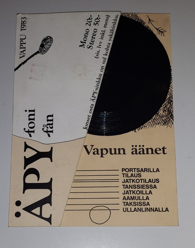 Äpy 1983 Äpy-foni (sis. flexi single) hyväkuntoinen