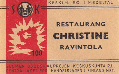 Restaurang Christine Ravintola SOK 100  b583