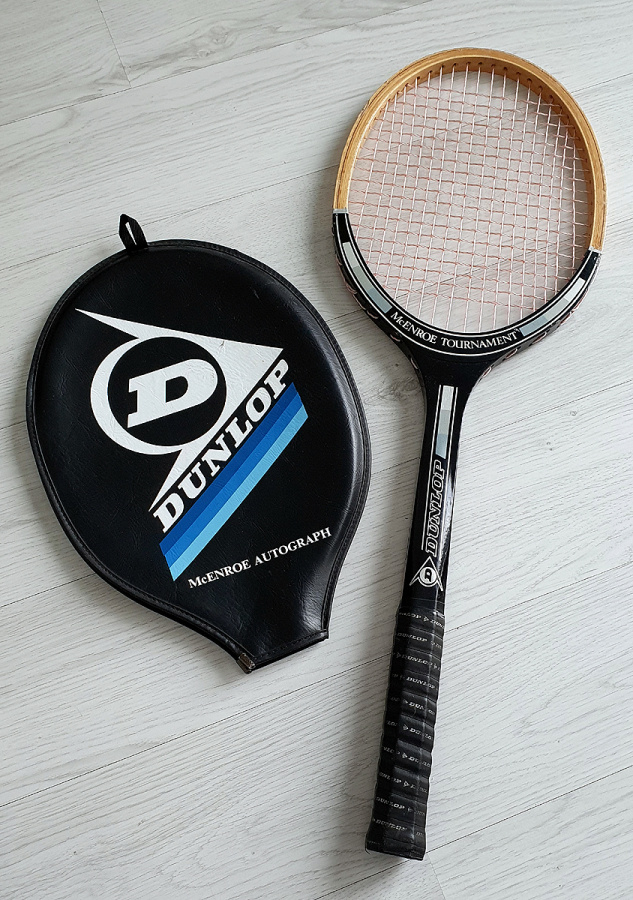 Harvinainen Dunlop McENROE autograph -tennismaila