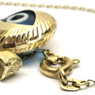 14 karaatin kultainen Evil Eye kaulakoru 585 - pikkukuva 3
