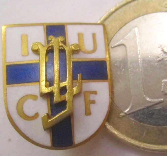 VANHA Merkki YL IUCF Suomen Lippu KAUNIS