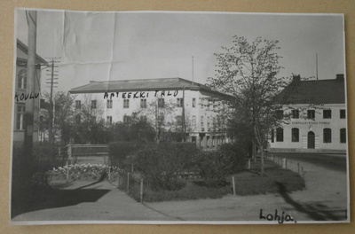 Lohja, keskustaa 1930-luvulla, valokuvapk, p. 1935