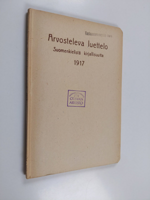 Arvosteleva luettelo suomenkielistä kirjallisuutta 1917