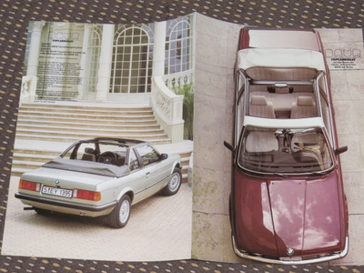 1984 BMW  Baur Top-Cabriolet 3-sarja esite - KUIN UUSI