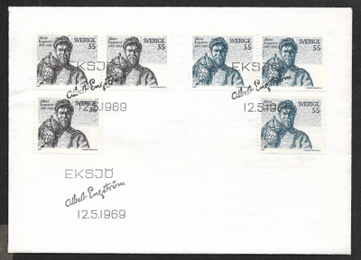 Ruotsi - Albert Engström FDC 1969 (Fac. 655-656)