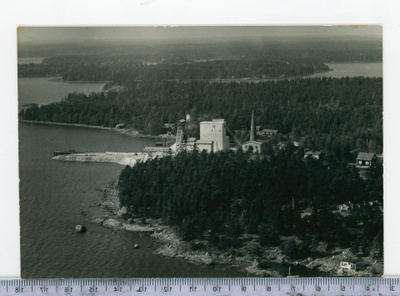 Sipoo ilmakuva Kalkkitehdas 1958 kuva. Jansson