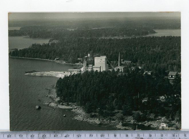 Sipoo ilmakuva Kalkkitehdas 1958 kuva. Jansson