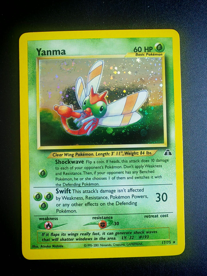Pokemon kortti Yanma Neo Discovery holo
