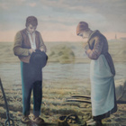 Jean-François Millet: Angelus – näyttävä vintage-taulu kulta - pikkukuva 1