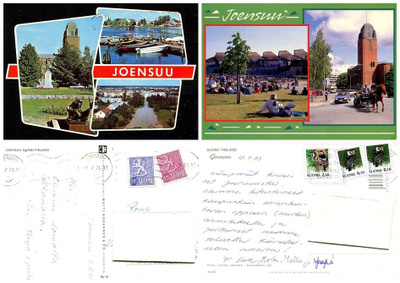 JOENSUU, KAKSI KORTTIA, kulkeneita