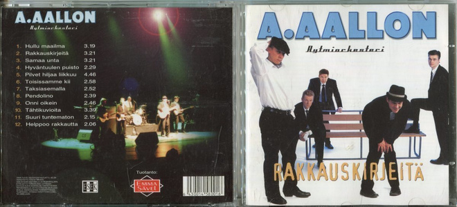 A. AALLON RYTMIORKESTERI . CD-LEVY . RAKKAUSKIRJEITÄ