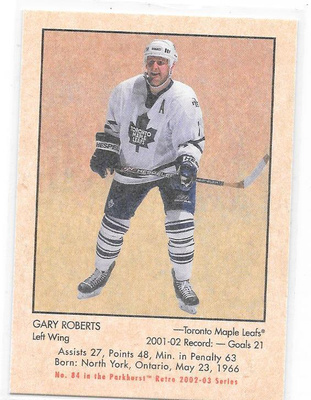 2002-03 Parkhurst Retro Minis #24 Gary Roberts Toronto