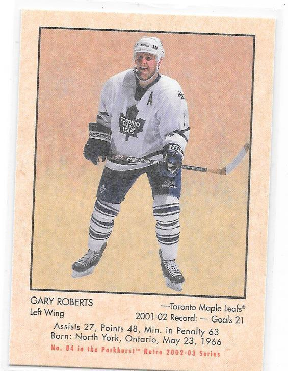 2002-03 Parkhurst Retro Minis #24 Gary Roberts Toronto