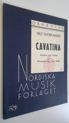 Nils Björkander : Cavatina : Violinsolo med orkester