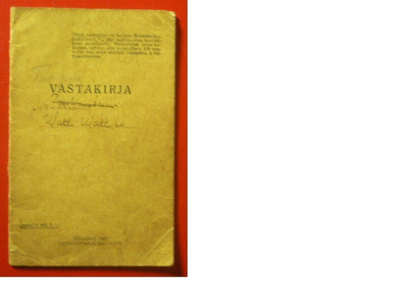 Matruusi - Vastakirja 1938 - 39