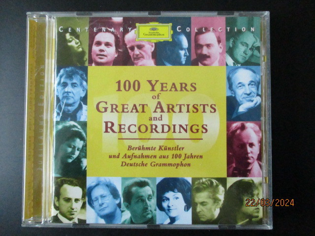 100 YEARS OF GREAT ARTISTS AND RECORDINGS (CD)
