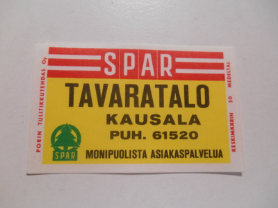 TT Etiketti SPAR Tavaratalo Kausala