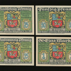 Saksa Notgeld 25, 50, 75 Pfg, 1 Mark, Brunsbüttelkoog 1922 - pikkukuva 2