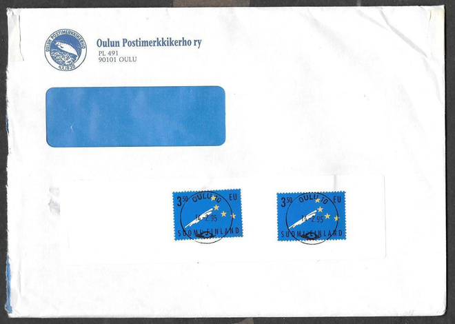 Postilähetys - EU (LAPE 2x1271) Oulu 10 14.2.1995