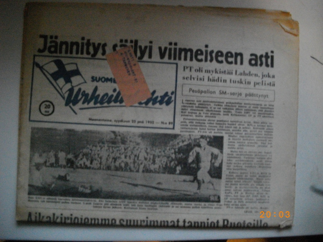 Suomen Urheilulehti Nro 89/1952 (25.2)