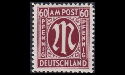 Bizone 33 ** Saksalainen paino 60 Pf (1945)