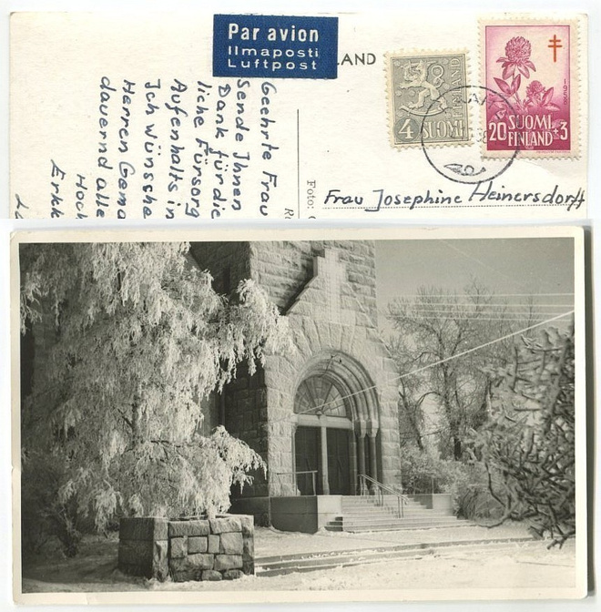 Raahe Kirkon pääovi, kulkenut 1958