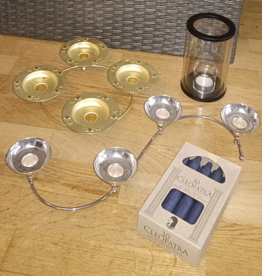 PartyLite Kynttilänjalka 3kpl. + Kynttilät