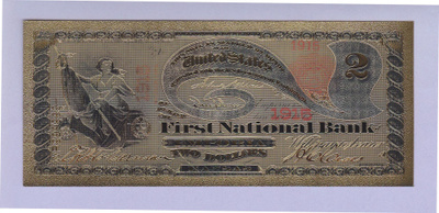 USA 2 Dollars Kansas UNC kullattu (muoviseteli)