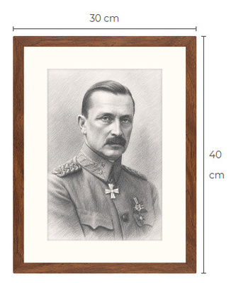 Uusi Mannerheim art print kehystetty 30 cm x 40 cm