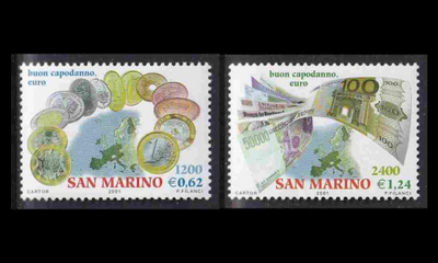 San Marino 1980-1 ** Eurojen käyttöönotto (2001)