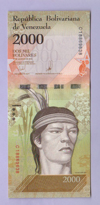 Venezuela 2000 Bolivares v.2016 UNC P-96