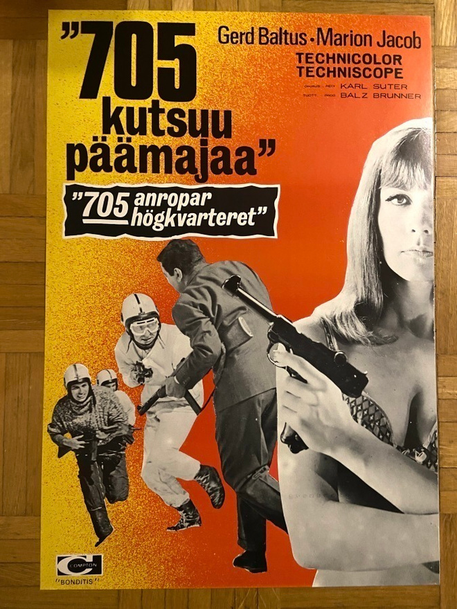 Vanha elokuvajuliste: 705 kutsuu päämajaa
