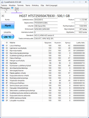 500GB 2,5" kiintolevy