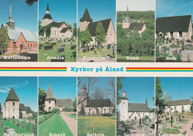 KIRKKOKORTTI - ÅLAND - KYMMENEN KIRKKOA