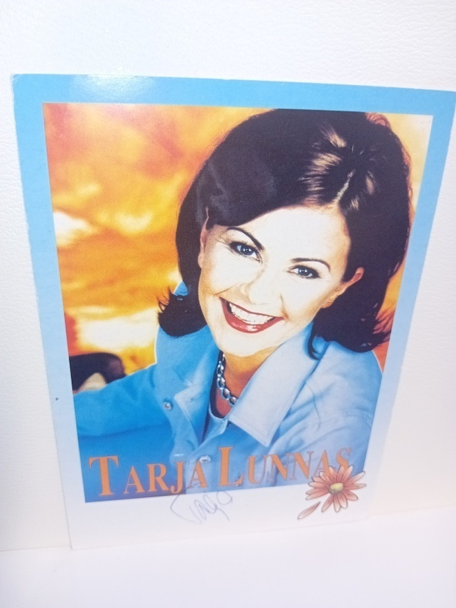 Fanikortti Tarja Lunnas ( SIGNED  / NIMIKIRJOITUS  )