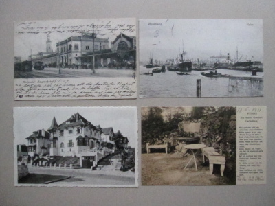 Saksa 4 vanhaa postikorttia