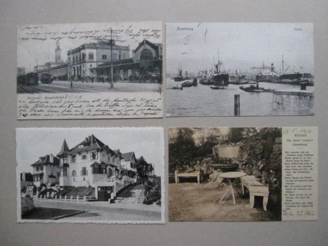 Saksa 4 vanhaa postikorttia