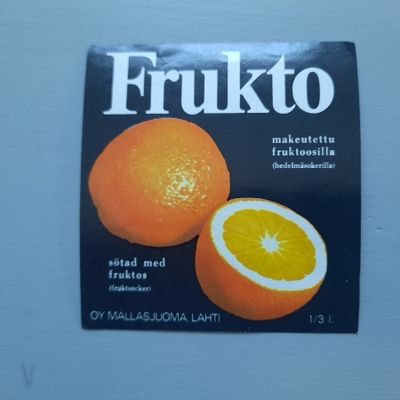 Etiketti limu Mallasjuoma Frukto