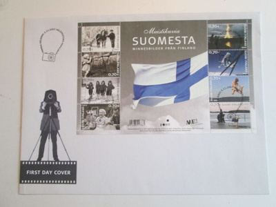 FIRST DAY COVER ENSIPÄIVÄKUORI 2.11.-07 MUISTIKUVIA SUOMESTA