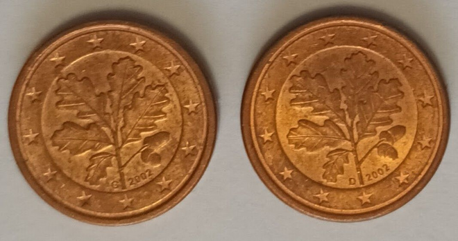 3 kpl Saksa 1 c 2002 D & G, 2004 G, 4 kuvaa