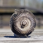 SKP - 1918. Emalinen merkki. Numeroitu. Halkaisija - 14 mm. - pikkukuva 4