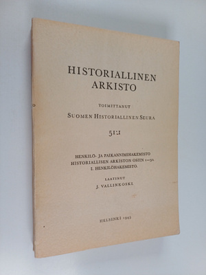 Historiallinen arkisto 51 : 1