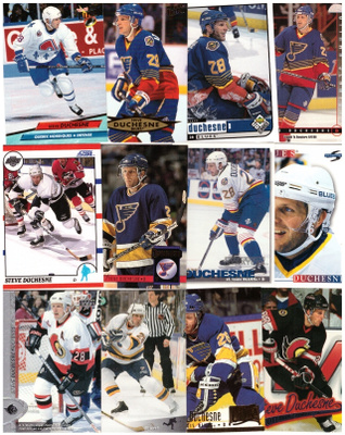 12 x STEVE DUCHESNE Nordiques, Senators, St. louis Blues