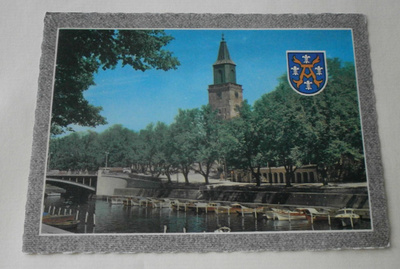 Turku, Tuomiokirkko ja Aurajokea + vaakuna, ei P.