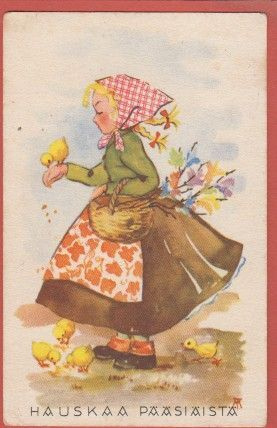 Marianne Trygg Telegin Tyttö ruokkii tipuja