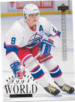 1994-95 Upper Deck World Tour #557 Teemu Selänne Winnipeg